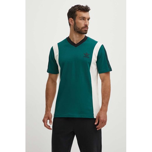 adidas Originals t-shirt męski kolor zielony z aplikacją  IS1406 ze sklepu ANSWEAR.com w kategorii T-shirty męskie - zdjęcie 173310297