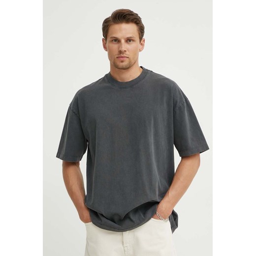 AllSaints t-shirt bawełniany MONTANA SS CREW męski kolor beżowy gładki MD510Z L ANSWEAR.com