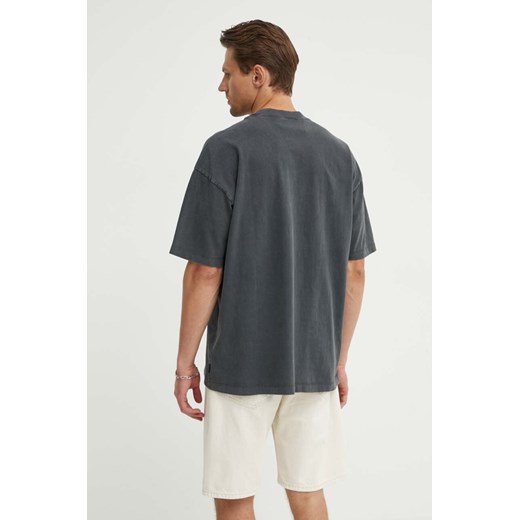 AllSaints t-shirt bawełniany MONTANA SS CREW męski kolor beżowy gładki MD510Z S ANSWEAR.com