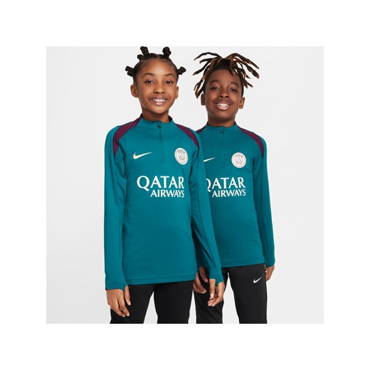 Treningowa koszulka piłkarska dla dużych dzieci Paris Saint-Germain Strike Nike Dri-FIT - Zieleń ze sklepu Nike poland w kategorii T-shirty chłopięce - zdjęcie 173311205