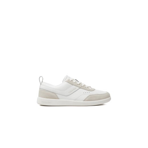 Calvin Klein Sneakersy Low Top Lace Up Lth Mix HM0HM00851 Biały ze sklepu MODIVO w kategorii Buty sportowe męskie - zdjęcie 173312368