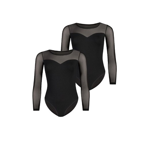 2-Pack body damskie z siateczką czarne Willow, Kolor czarny, Rozmiar L, Teyli ze sklepu Primodo w kategorii Bluzki damskie - zdjęcie 173314209