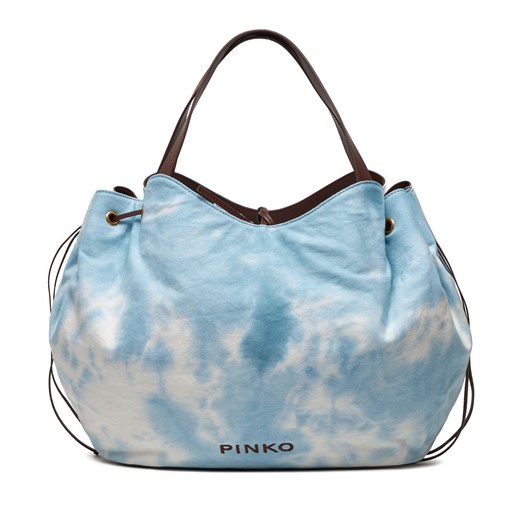 Torebka Pinko Pagoda Extra Shopper PE 24 PLTT 102911 A1MB Błękitny Pinko one size eobuwie.pl