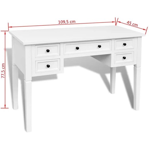 Białe minimalistyczne biurko do gabinetu - Marshal Elior One Size Edinos.pl