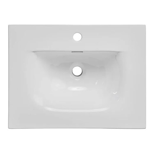 Biała prostokątna umywalka ceramiczna - Priva 60 cm Elior One Size Edinos.pl