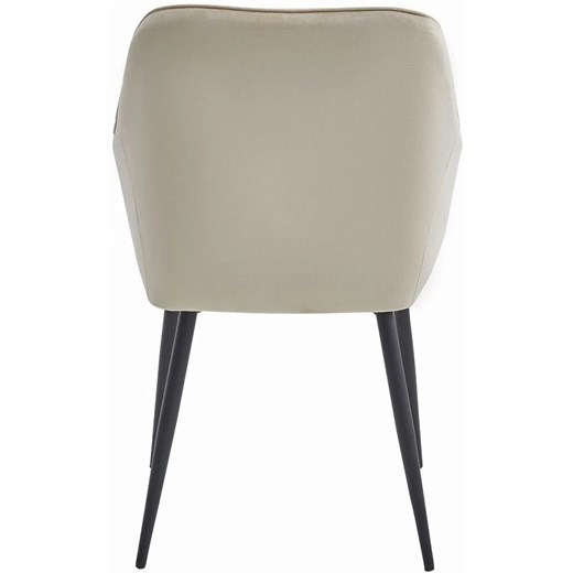 Beżowe krzesło tapicerowane z podłokietnikami - Koruco 3X Elior One Size Edinos.pl
