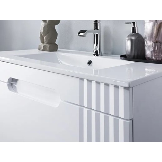Biała szafka umywalkowa z szufladami 100 cm - Karisma 4X Elior One Size Edinos.pl