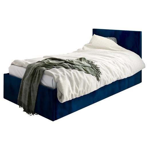 Granatowe tapicerowane łóżko z pojemnikiem Sorento 3X - 3 rozmiary Elior One Size Edinos.pl