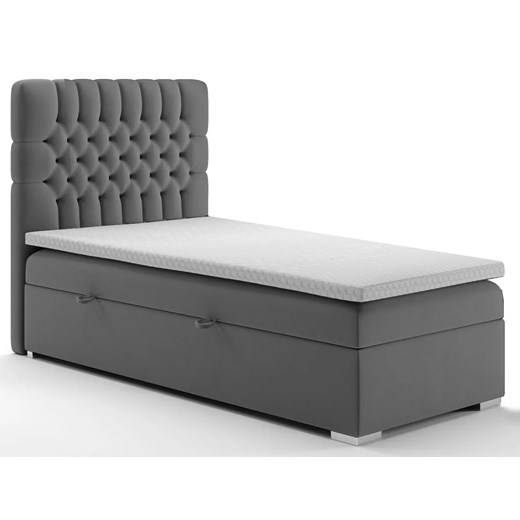 Pojedyncze łóżko boxspring Saniko 90x200 - 32 kolory ze sklepu Edinos.pl w kategorii Łóżka i materace - zdjęcie 173319916