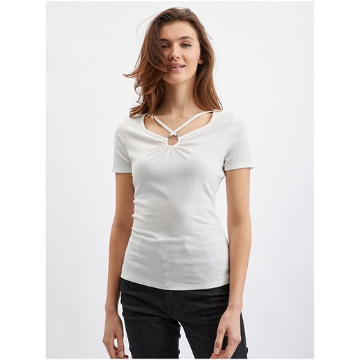 orsay Koszulka w kolorze białym ze sklepu Limango Polska w kategorii Bluzki damskie - zdjęcie 173320058