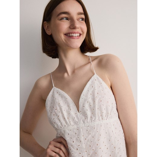 Sukienka Reserved z dekoltem w serek mini na ramiączkach 