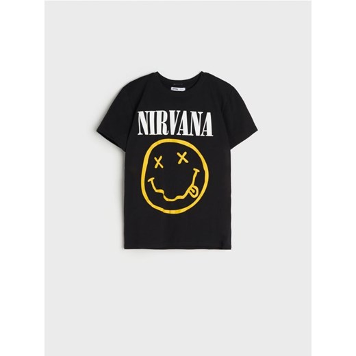 Sinsay - Koszulka Nirvana - czarny ze sklepu Sinsay w kategorii T-shirty chłopięce - zdjęcie 173322225