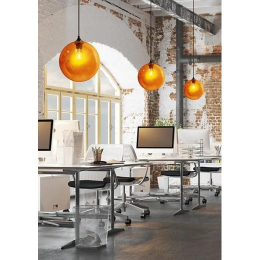 Lampa wisząca nad stół z bursztynowym kloszem - Z045-Juva Lumes One Size wyprzedaż Edinos.pl