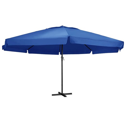 Lazurowy parasol ogrodowy z podstawą - Diola ze sklepu Edinos.pl w kategorii Parasole ogrodowe - zdjęcie 173323437