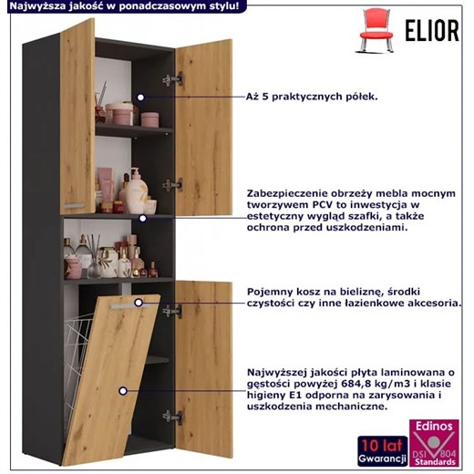 Szafka/regał łazienkowy Elior
