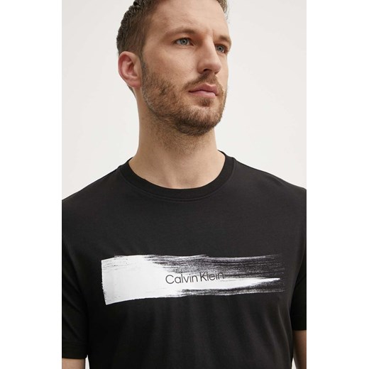 Calvin Klein t-shirt bawełniany męski kolor czarny z nadrukiem K10K113113 ze sklepu ANSWEAR.com w kategorii T-shirty męskie - zdjęcie 173324446