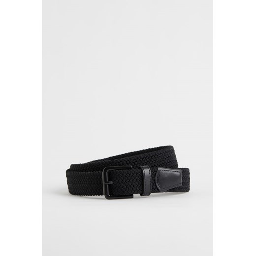 H & M - Elastyczny pasek tekstylny - Czarny ze sklepu H&M w kategorii Paski męskie - zdjęcie 173324658