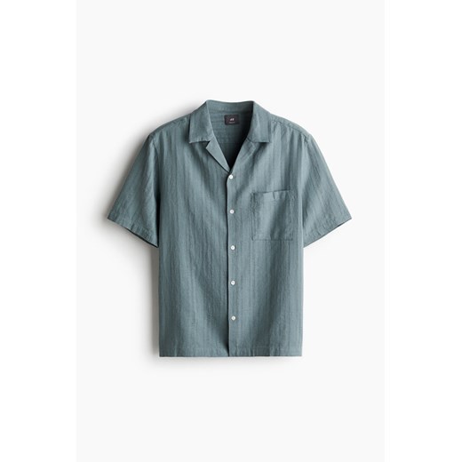 H & M koszula męska niebieska z krótkimi rękawami 