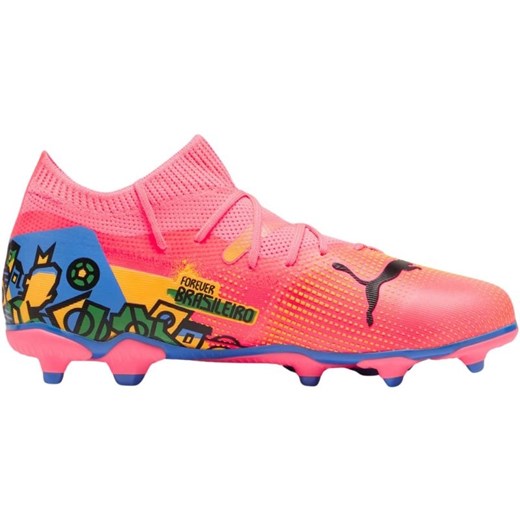 Buty piłkarskie Puma Future 7 Match Njr FG/AG Jr 107841 01 różowe ze sklepu ButyModne.pl w kategorii Buty sportowe dziecięce - zdjęcie 173324785