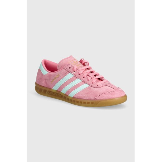 adidas Originals sneakersy zamszowe Hamburg kolor różowy IH5459 ze sklepu PRM w kategorii Buty sportowe damskie - zdjęcie 173325105