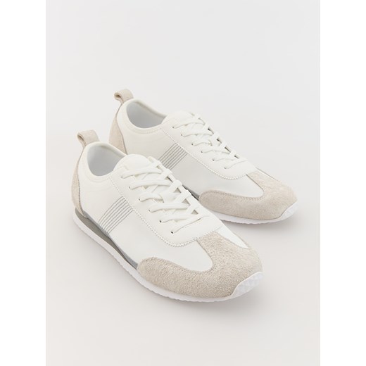 Reserved - Sneakersy z łączonych materiałów - jasnoszary Reserved 42 Reserved
