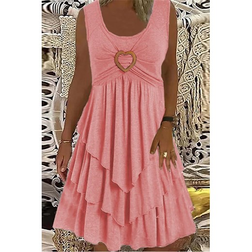 Sukienka DEORMEFA PINK ze sklepu Ivet Shop w kategorii Sukienki - zdjęcie 173329799