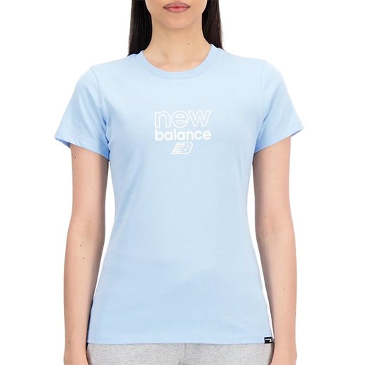 Koszulka New Balance WT33507BLZ - niebieska ze sklepu streetstyle24.pl w kategorii Bluzki damskie - zdjęcie 173329859