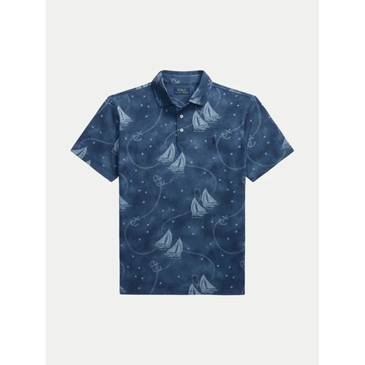 Polo Ralph Lauren Polo 710941436001 Niebieski Custom Slim Fit Polo Ralph Lauren L MODIVO