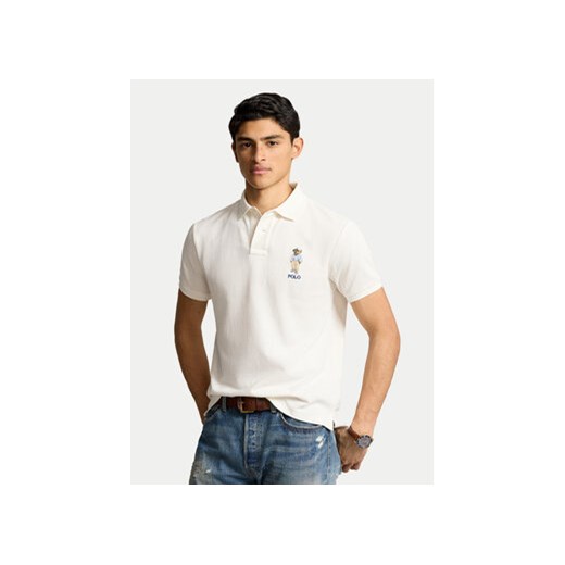 Polo Ralph Lauren Polo 710853312026 Écru Slim Fit ze sklepu MODIVO w kategorii T-shirty męskie - zdjęcie 173330428