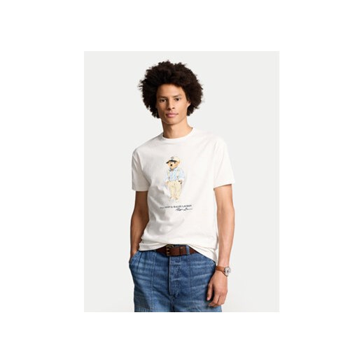 Polo Ralph Lauren T-Shirt 710854497037 Biały Regular Fit ze sklepu MODIVO w kategorii T-shirty męskie - zdjęcie 173330436