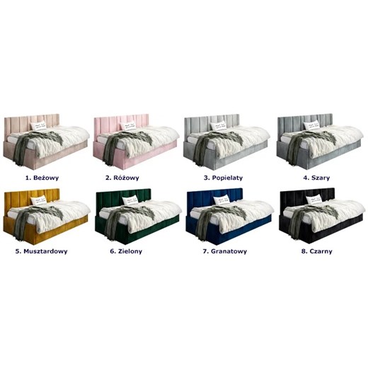Granatowy tapczan z oparciem Casini 4X - 3 rozmiary Elior One Size Edinos.pl