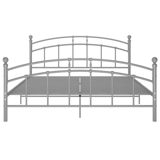 Szare metalowe łóżko dwuosobowe 140x200 cm - Enelox Elior One Size Edinos.pl