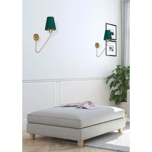Zielono-mosiężny kinkiet glamour - K425-Wano Lumes One Size okazja Edinos.pl