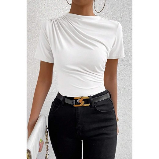 T-shirt ZERFOINA WHITE ze sklepu Ivet Shop w kategorii Bluzki damskie - zdjęcie 173336247