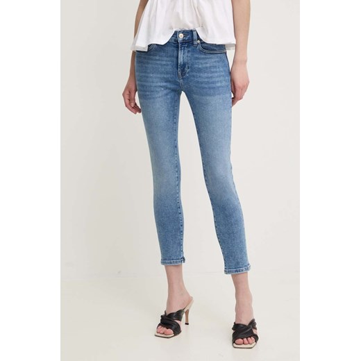 Joop! jeansy damskie kolor niebieski 30042845 ze sklepu ANSWEAR.com w kategorii Jeansy damskie - zdjęcie 173336988