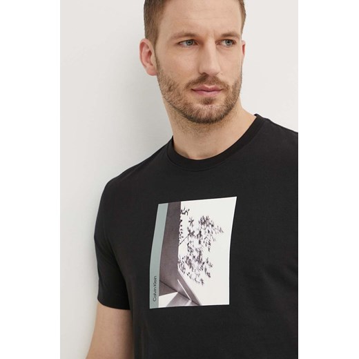 Calvin Klein t-shirt bawełniany męski kolor czarny z nadrukiem K10K113108 ze sklepu ANSWEAR.com w kategorii T-shirty męskie - zdjęcie 173337168