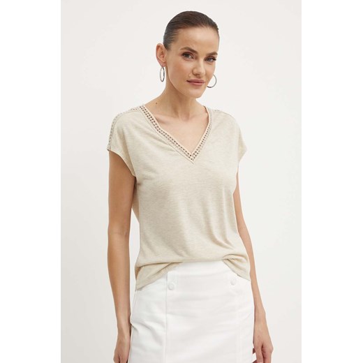Morgan t-shirt DEKISS damski kolor beżowy ze sklepu ANSWEAR.com w kategorii Bluzki damskie - zdjęcie 173337549