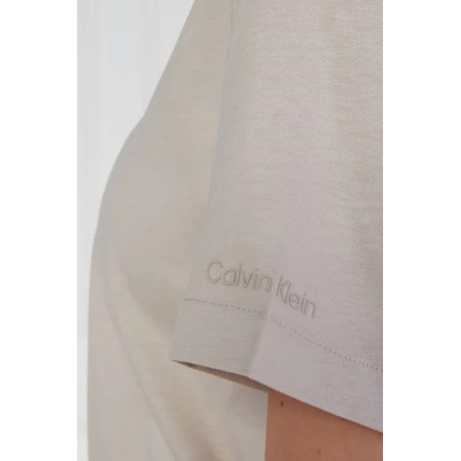 Bluzka damska Calvin Klein z okrągłym dekoltem z bawełny z krótkim rękawem