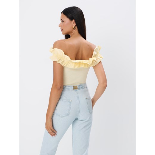 Mohito - Żółta bluzka z odkrytymi ramionami - żółty Mohito M Mohito