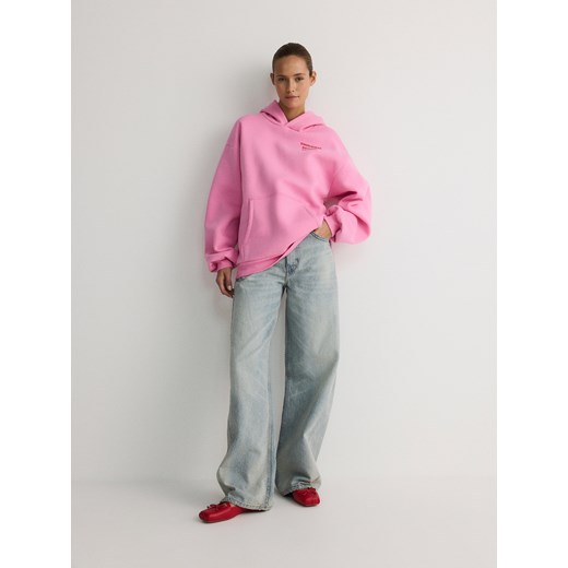 Reserved - Bluza z kapturem - różowy ze sklepu Reserved w kategorii Bluzy damskie - zdjęcie 173352708