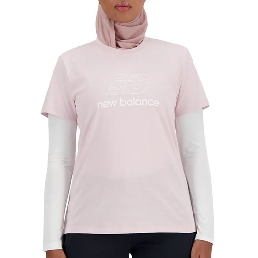 Koszulka New Balance WT41816SOI - różowa ze sklepu streetstyle24.pl w kategorii Bluzki damskie - zdjęcie 173353066