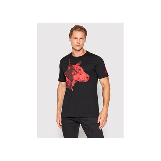 Hugo T-Shirt Dedigree 50467411 Czarny Regular Fit ze sklepu MODIVO w kategorii T-shirty męskie - zdjęcie 173353519