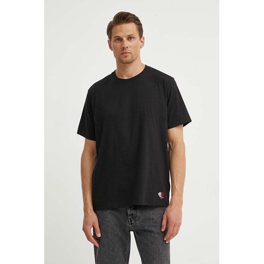 Les Deux t-shirt bawełniany męski kolor czarny gładki LDM101179 ze sklepu ANSWEAR.com w kategorii T-shirty męskie - zdjęcie 173355039