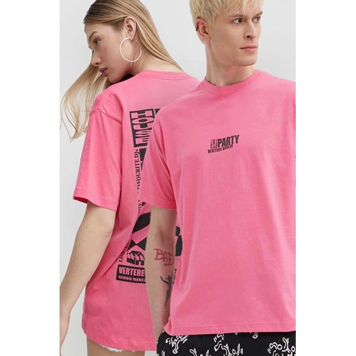 Vertere Berlin t-shirt bawełniany kolor różowy z nadrukiem VER T220 ze sklepu ANSWEAR.com w kategorii T-shirty męskie - zdjęcie 173355307