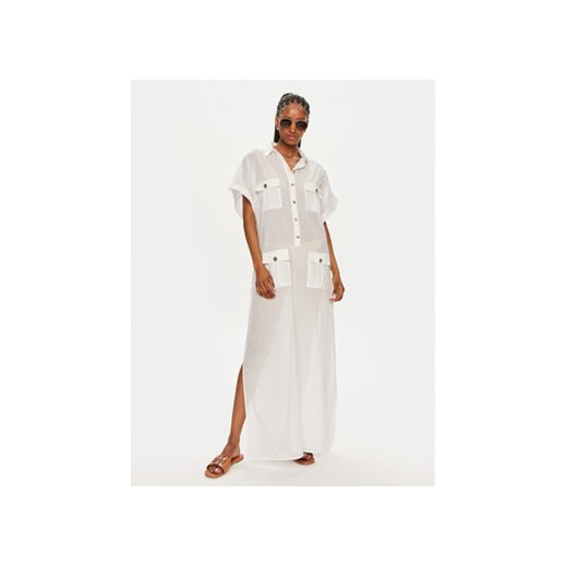MICHAEL Michael Kors Sukienka plażowa MM2R319 Biały Relaxed Fit ze sklepu MODIVO w kategorii Sukienki - zdjęcie 173358957