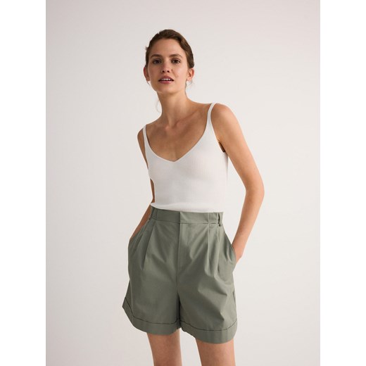 Reserved - Bawełniane szorty - zielony Reserved XL Reserved