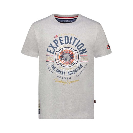 Geographical Norway Koszulka &quot;Jaldemar&quot; w kolorze szarym ze sklepu Limango Polska w kategorii T-shirty męskie - zdjęcie 173362558