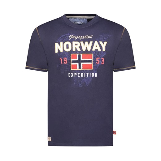 Geographical Norway Koszulka &quot;Juitre&quot; w kolorze granatowym ze sklepu Limango Polska w kategorii T-shirty męskie - zdjęcie 173362566