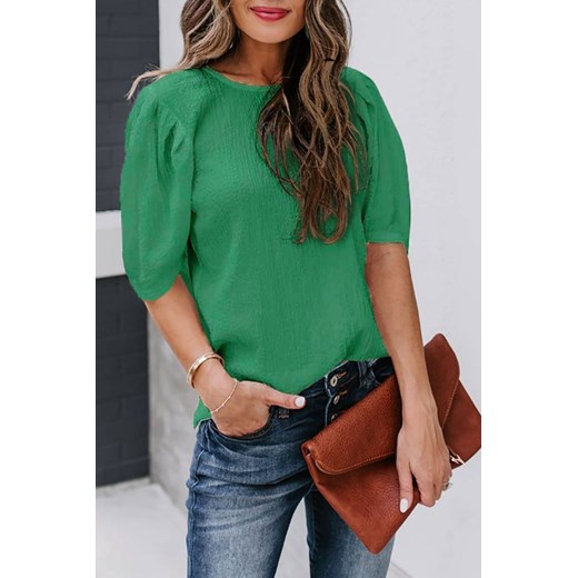 Bluzka FONTARA GREEN ze sklepu Ivet Shop w kategorii Bluzki damskie - zdjęcie 173363596