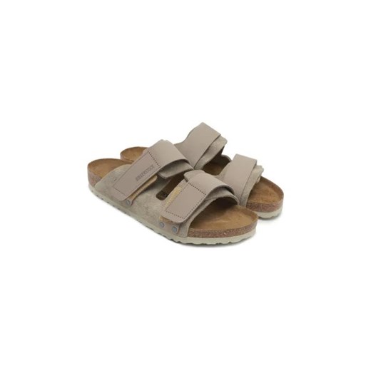 Birkenstock Skórzane klapki Uji VL NU Taupe 40 Gomez Fashion Store